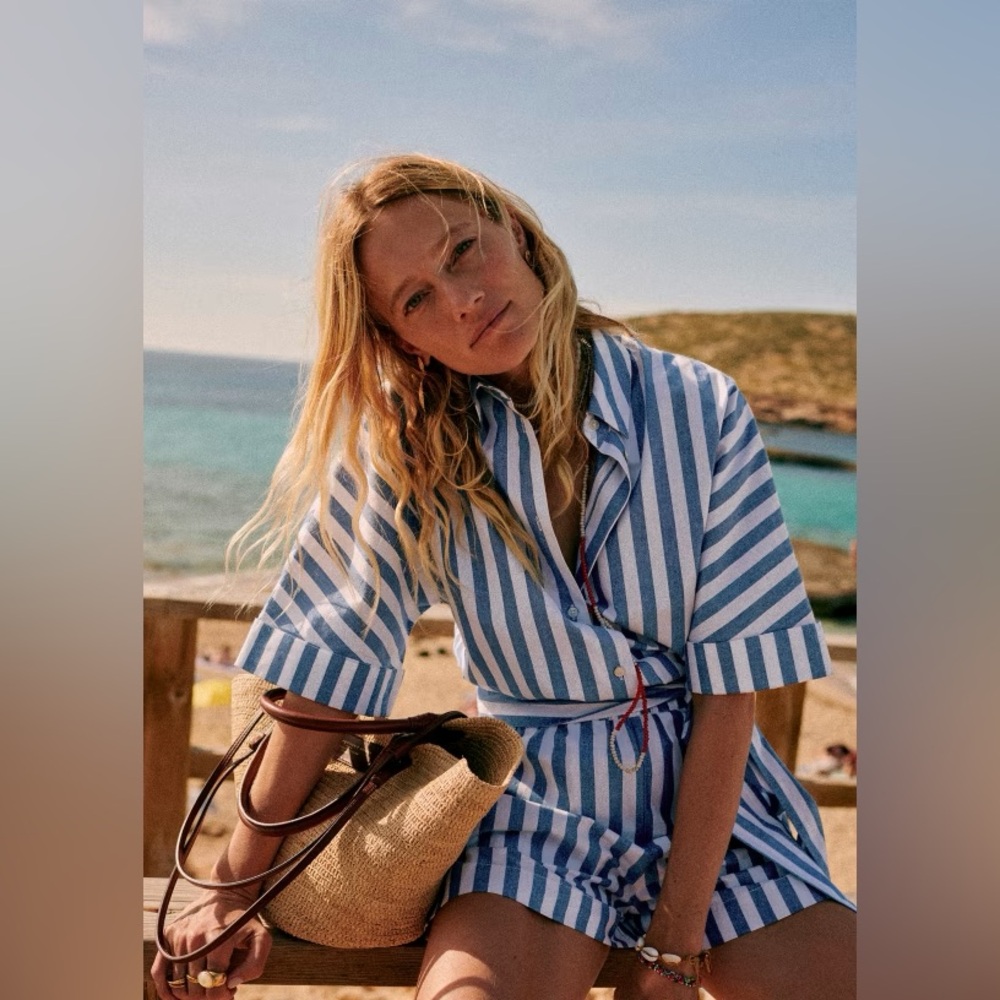 Sezane Striped playsuit. 38